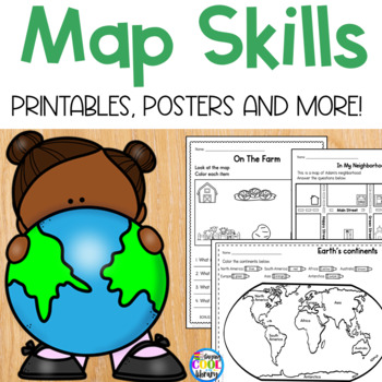Preview of Map Skills - Worksheets and Printables