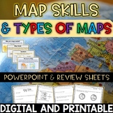 Map Skills and Types of Maps Editable PowerPoint and Revie