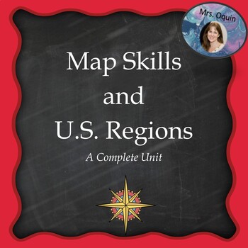 Preview of Map Skills and U.S. Regions Unit - DBQs, Slideshows, and More!