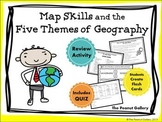 Map Skills and the Five Themes of Geography (Activity and Quiz)