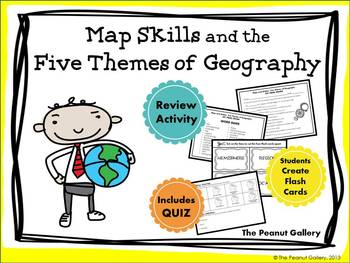 Preview of Map Skills and the Five Themes of Geography (Activity and Quiz)