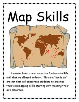 Preview of Map Skills for 3rd - 6th Grade Lapbook