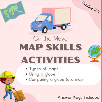 Preview of Map Skills (using maps and globes) Grades 2-4