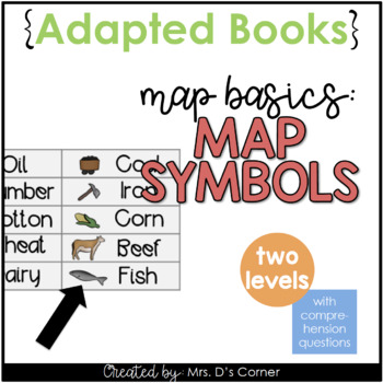 Preview of Map Symbols Adapted Books [ Level 1 and Level 2 ] | Map Basics