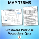 Map Terms Crossword & Vocabulary Quiz