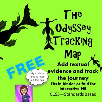 Preview of Map The Odyssey: Free Map for Interactive Notebook, Fun Activity