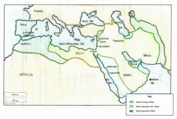 Spread Of Islam Map Map: The Spread Of Islam By Around The World In 180 Days | Tpt