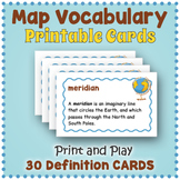 Map Vocabulary Cards