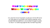 Map Vocabulary Word Wall/Flashcards RIT 171 - 210