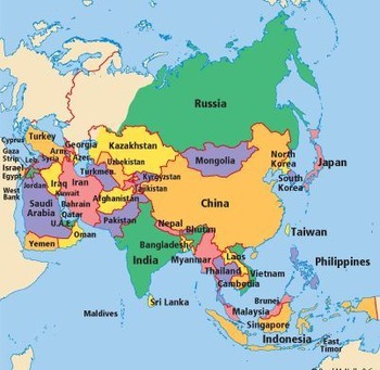 Map Wars Geography Game Asia Edition By The Social Studies Doctor