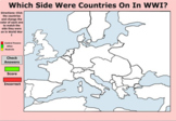 Map - Countries Sides In World War I - Bill Burton