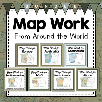 Preview of Map Work Around the World- Making Detailed Maps