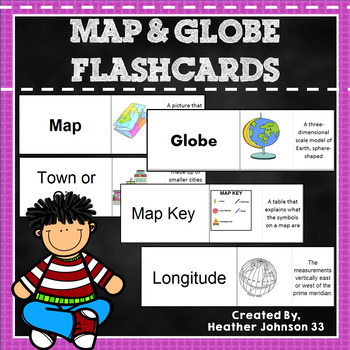 Preview of Map and Globe Flash Cards