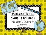 Map and Globe Skills Task Cards for Early Elementary