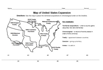 westward expansion map activity answer key