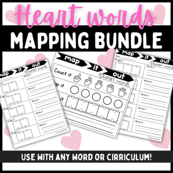Preview of Map-it-Out Heart Word Orthographic Mini Bundle