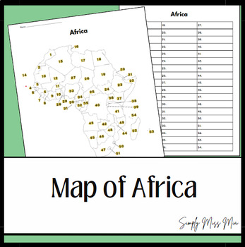 Preview of Map of Africa - Blank to Label