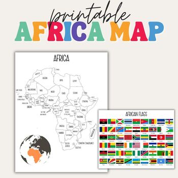 Preview of Map of Africa | Printable | Instant Download | PDF