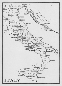 Preview of Map of Ancient Italy with Ancient Tribes and Cities