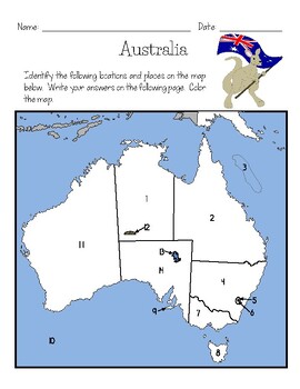 Map Of Australia Teaching Resources | Teachers Pay Teachers