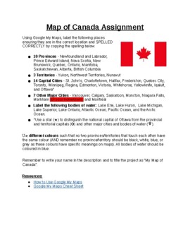 map of canada assignment grade 9