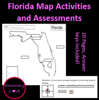 Preview of Map of Florida Activities and Assessments (Editable)