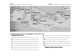 Map of Odysseus' Journey in The Odyssey with Guided Notes 