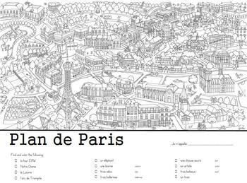 Preview of Map of Paris, Scavenger Hunt Activity