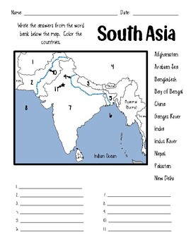 Preview of Map of South Asia MOD