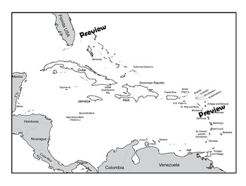 Map of the Caribbean Region by Maps of the World | TpT