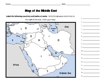 Preview of Map of the Middle East