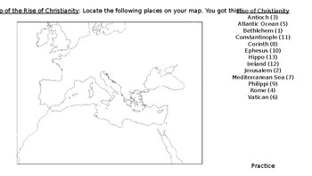 christianity map practiced