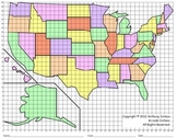 United States Map in Coordinates:Distance Learning