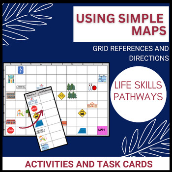 Preview of Map skills activities for life skills functional reading