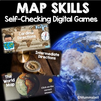Preview of Map skills - Digital Games **Great for distance and in-class learning**