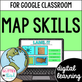Map skills & reading a map activities for Google Classroom