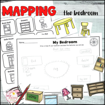 Preview of Map the Bedroom Geography Prepositional Map Making