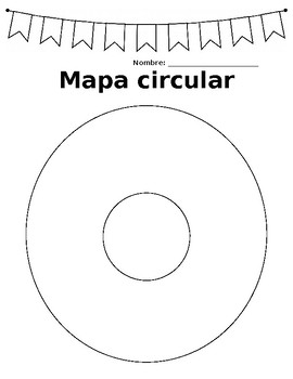 Preview of Mapa circular/ circle map in spanish