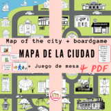 SPANISH CITY MAP + BOARD GAME. Mapa de la Ciudad + Juego de mesa