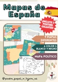 Mapas de España _ 9 versiones + 2 posteres gigantes
