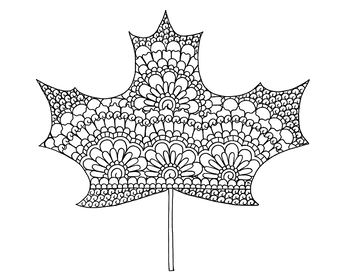 Preview of Maple Leaf Coloring Page