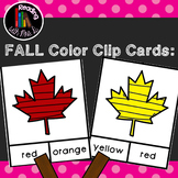 Fall Autumn Colors Clip Cards