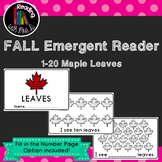 Fall Autumn Numbers 1-20 Emergent Interactive Reader