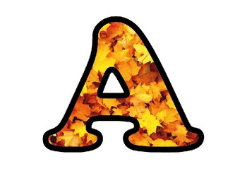 Preview of Maple Leaves Bulletin Board Letters, Numbers and Symbols, Fall Classroom Decor