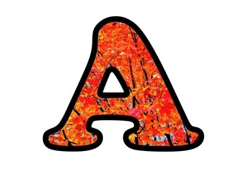 Preview of Maple Leaves, Bulletin Board Letters, Numbers and Symbols, Fall Decor, Set 2