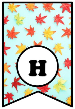 Preview of Maple Leaves, Canada, Fall Bulletin Board Pennant Letters, Home Classroom Decor