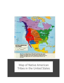 Preview of Map of Native American Tribes in the United States A changing map