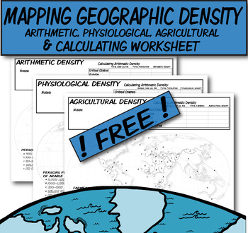 Preview of **Free** Mapping & Calculating Density-Blank Map **Coloring Book Series**