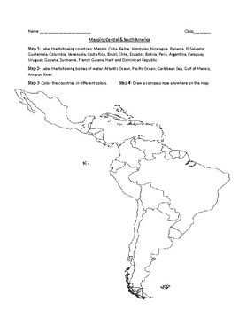 Mapping Central & South America by Simplified Social Studies | TPT