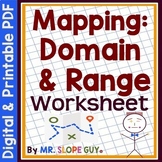 Mapping Domain and Range of Functions Worksheet